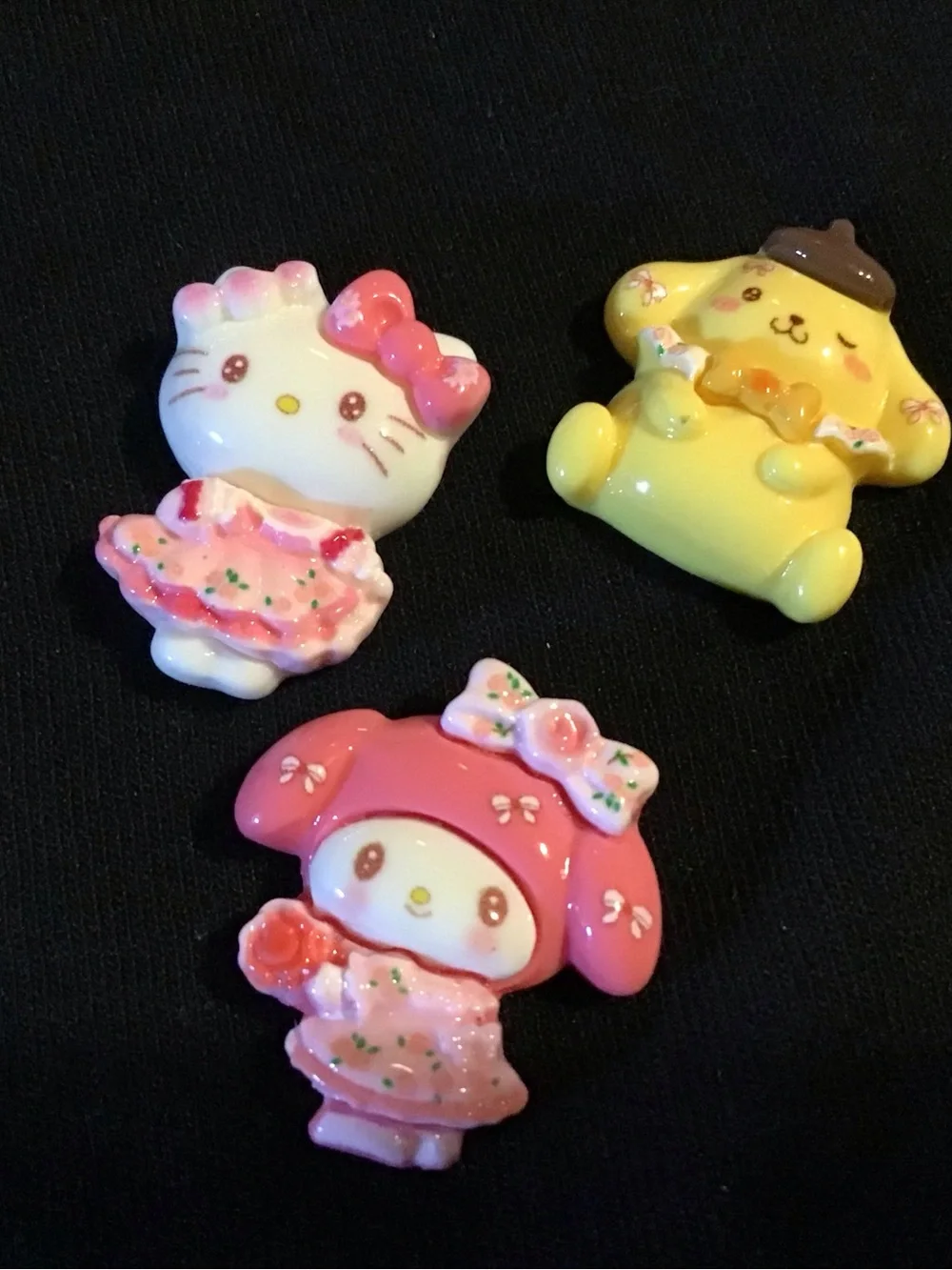 Set of six mini magnets with cute Sanrio characters